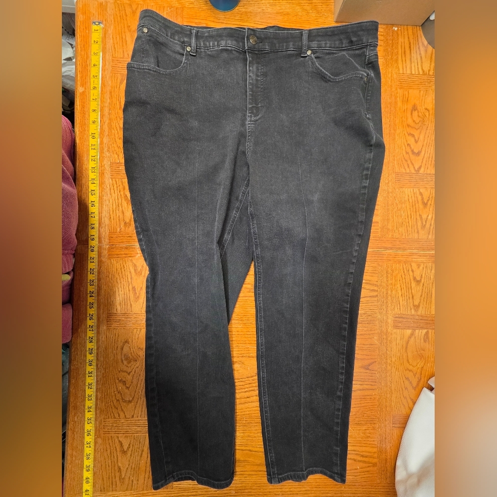 Talbots Flawless Slim Ankle Curvy Black Jeans Plus Size 22W